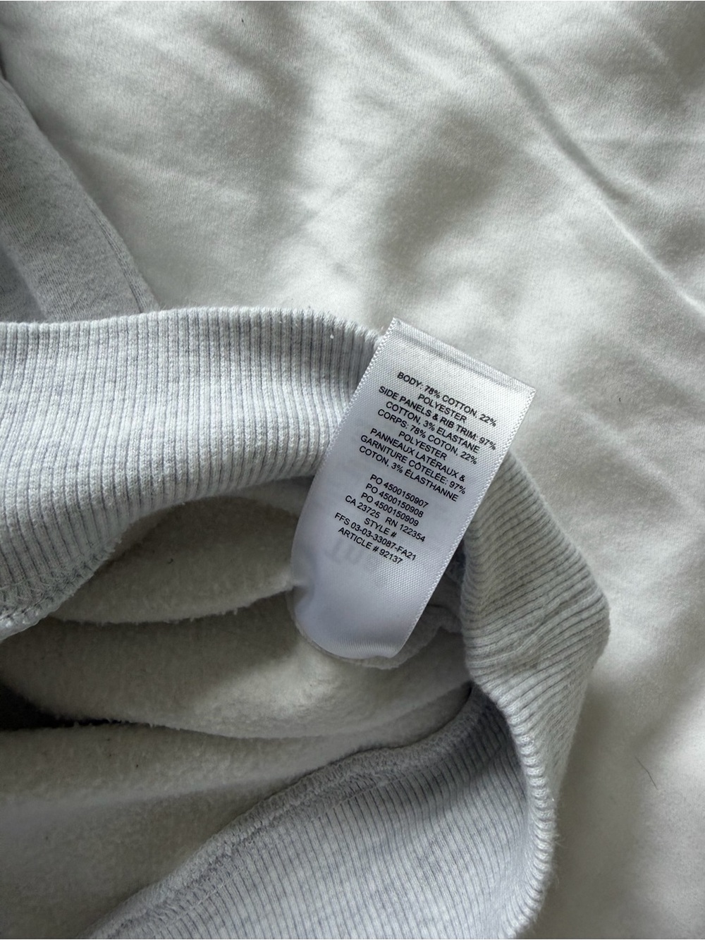 TNA Cozy Light Gray Quarter-Snap Pullover Sweatshirt - Picture 4 of 5